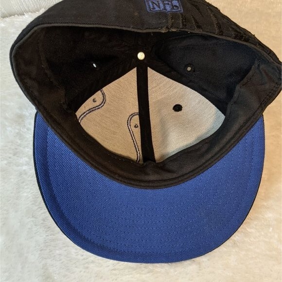 Indianapolis Colts NFL Reebok black fitted hat EUC sz7 - Picture 8 of 10